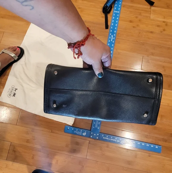 Coach Black Leather Satchel - Picture 8 of 12